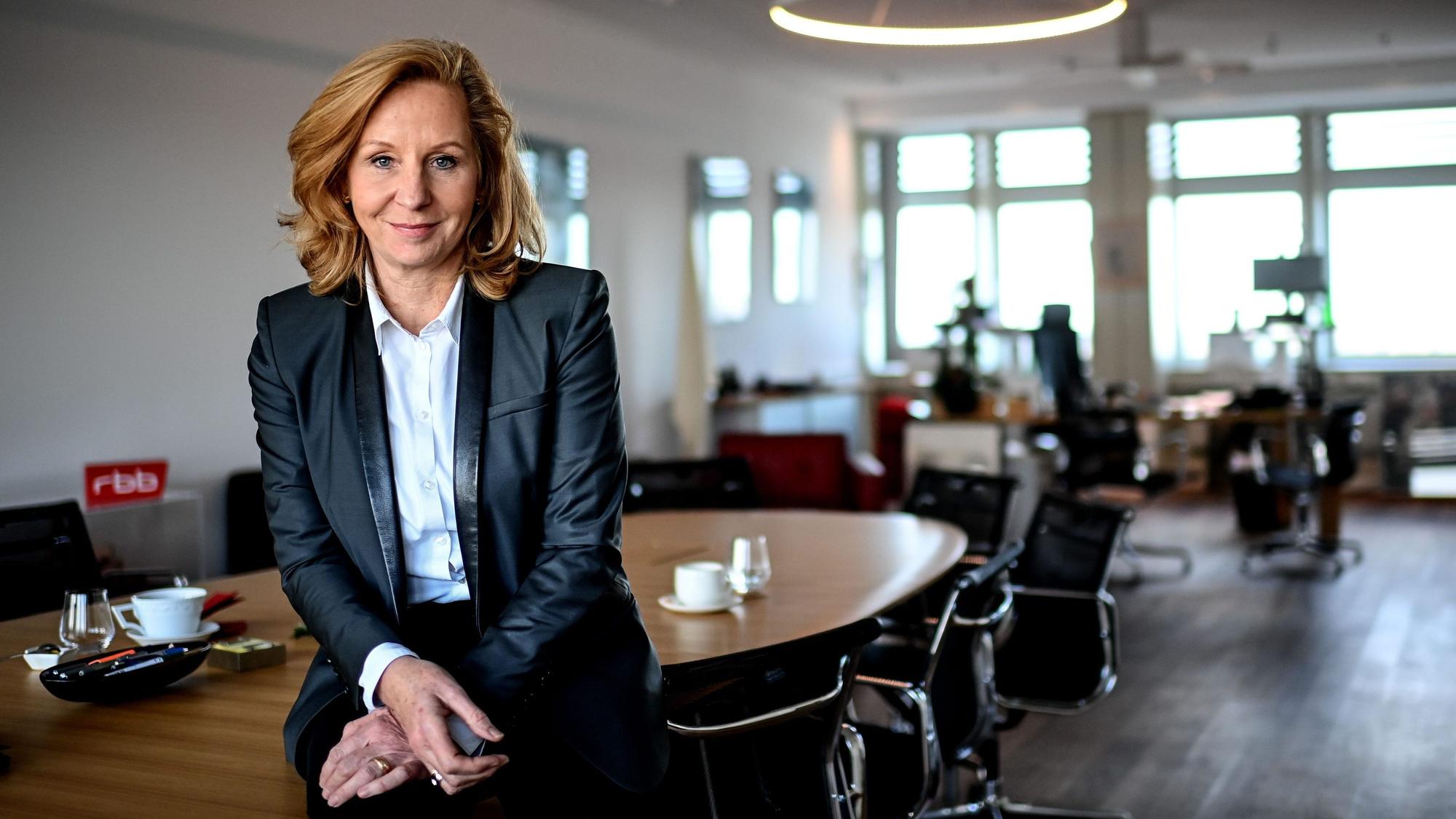 Patricia Schlesinger, Journalistin, am Rande eines dpa-Interview.