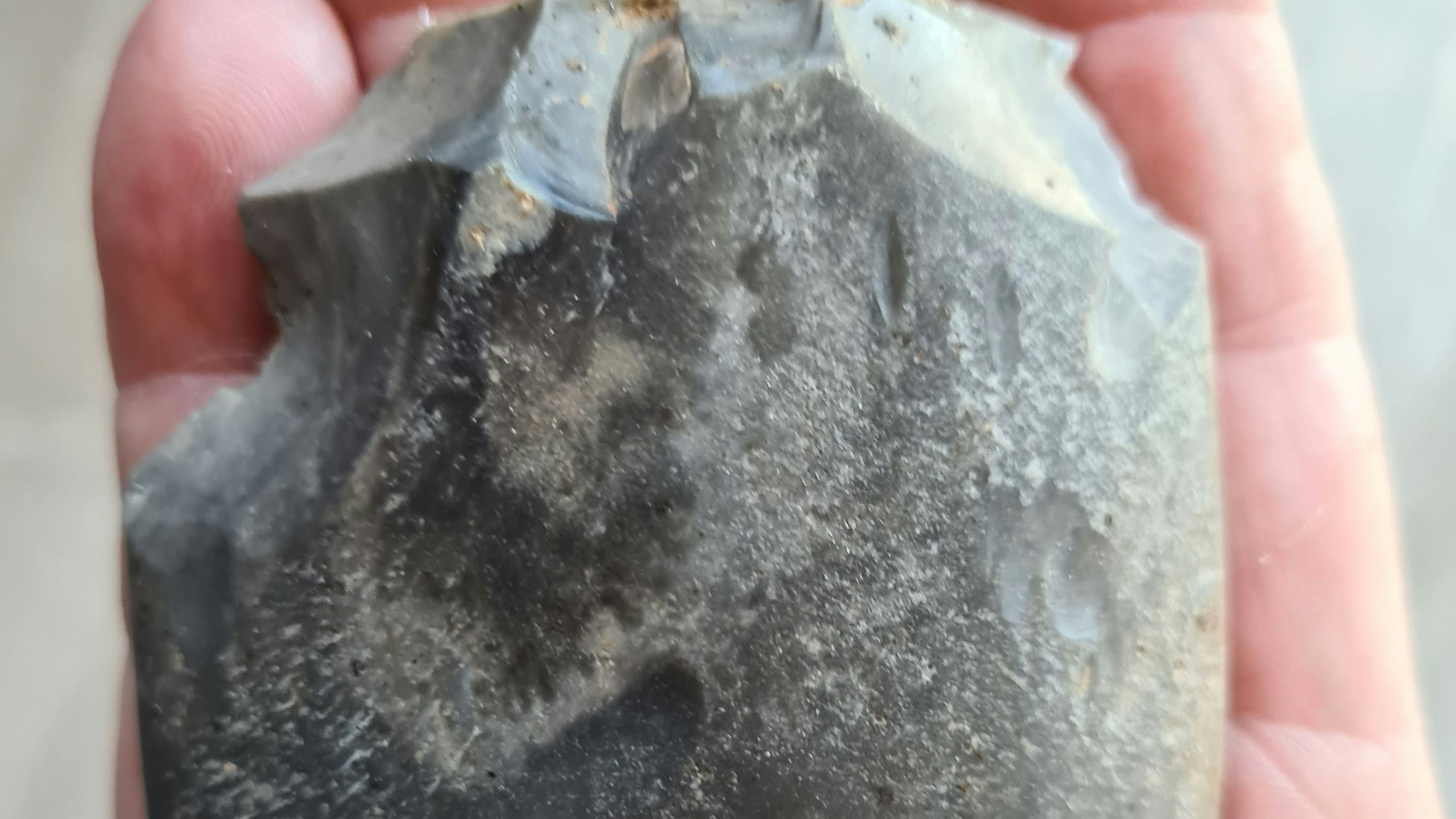 Es ist die abgebrochene Klinge zu sehen.