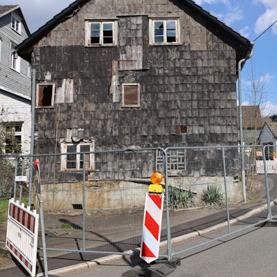 Einsturzgefährdetes Haus Dreibholz.