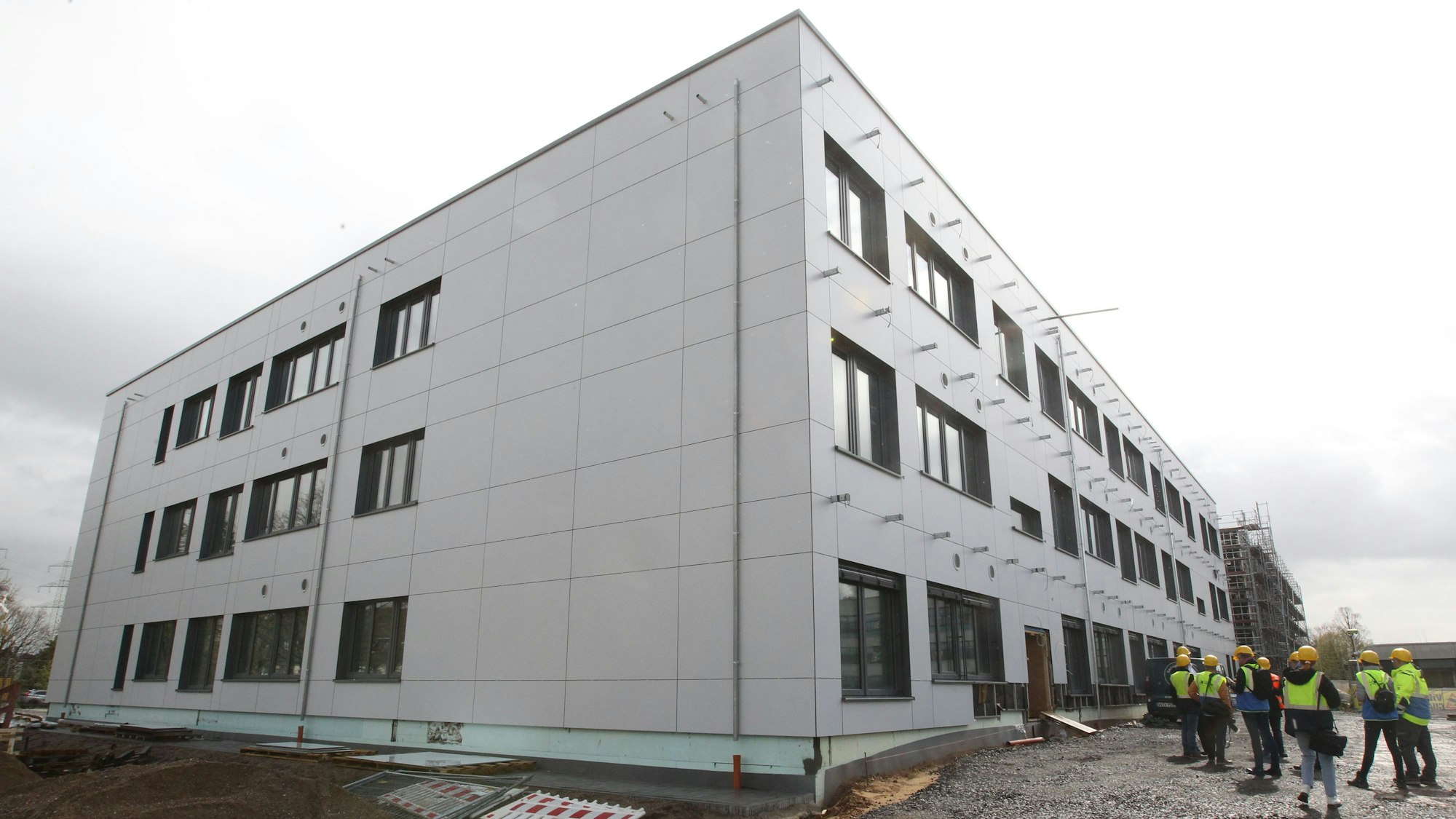 Die Fassade des Neubaus der Gertrud-Koch-Gesamtschule