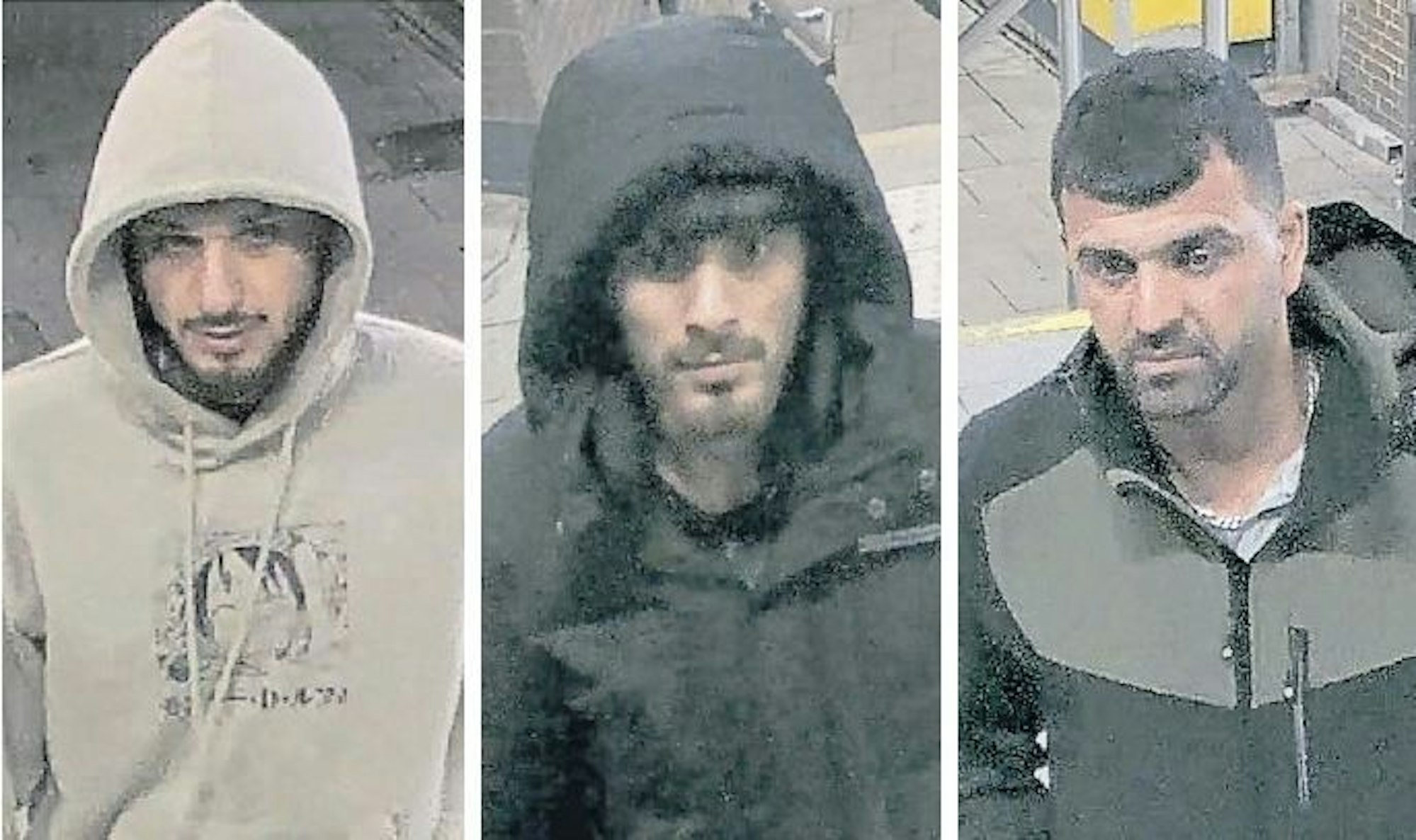Mit diesen Bildern einer Überwachungskamera werden die Täter gesucht.