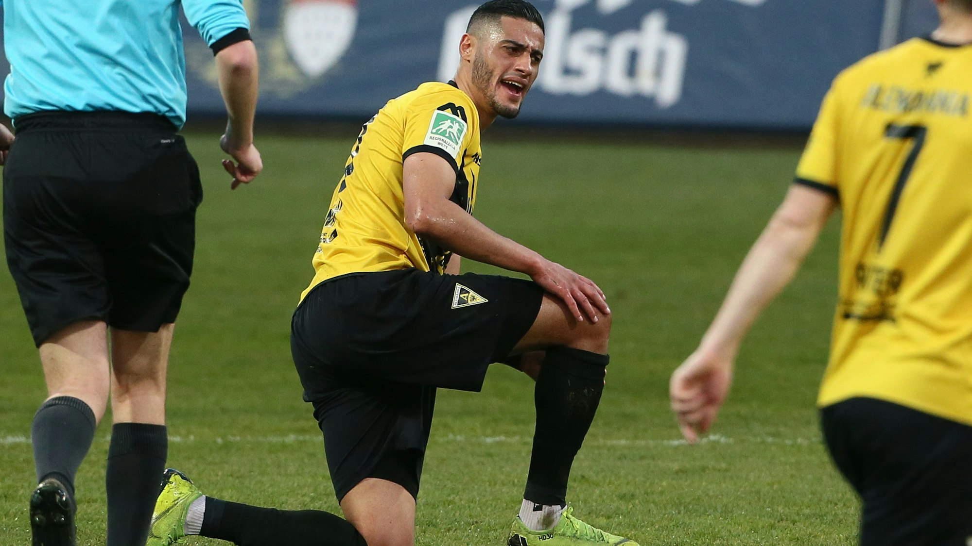 SC Fortuna Köln vs. Alemannia Aachen, 4.Liga, Ex-Fortune Hamdi Dahmani (Aachen), 24.03.2021, Bild: Herbert Bucco