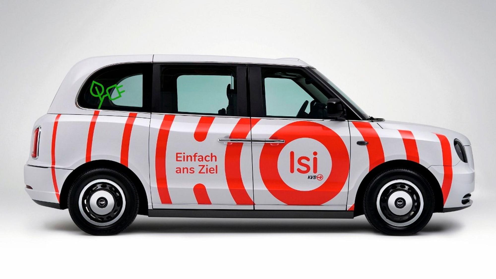 In Porz und Nippes: Elektrisch fahrende London Taxis können bisher mit einem KVB-Ticket tagsüber kostenlos gerufen werden.