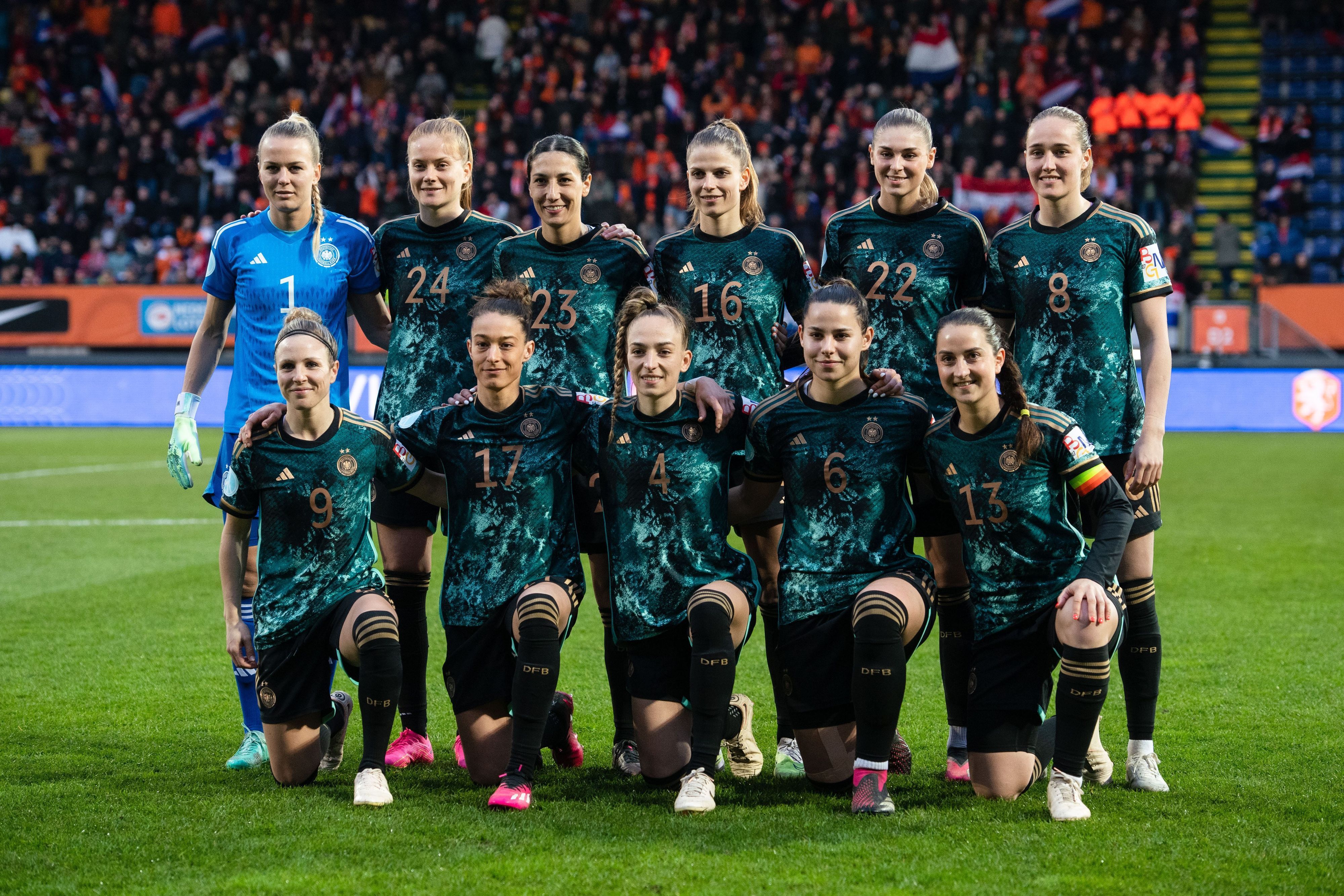 Mannschaftsfoto der deutschen Frauennationalmannschaft