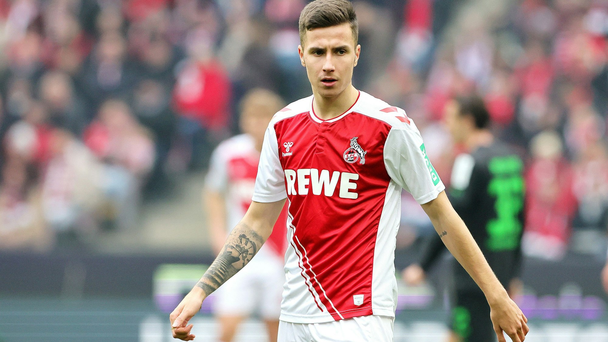 1.FC Köln vs. Borussia Mönchengladbach, 02.04.2023, 26. Spieltag, 15.30 Uhr, Denis Huseinbasic (1. FC Köln), Bild: Herbert Bucco