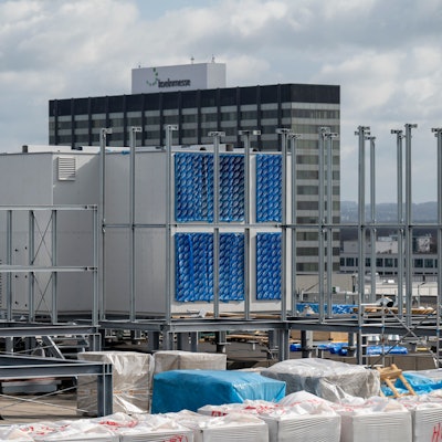 Bau des Confex an der Messe