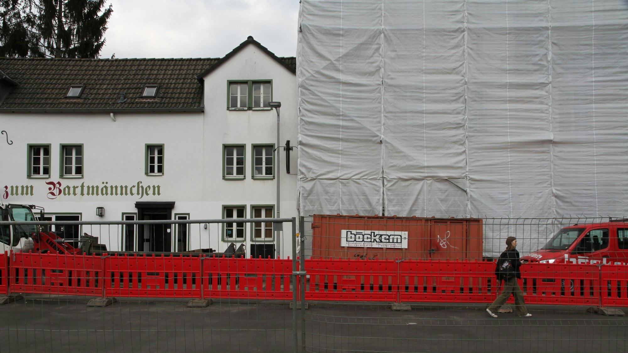 Der Stand der Bauarbeiten auf dem Allianz-Parkplatz.