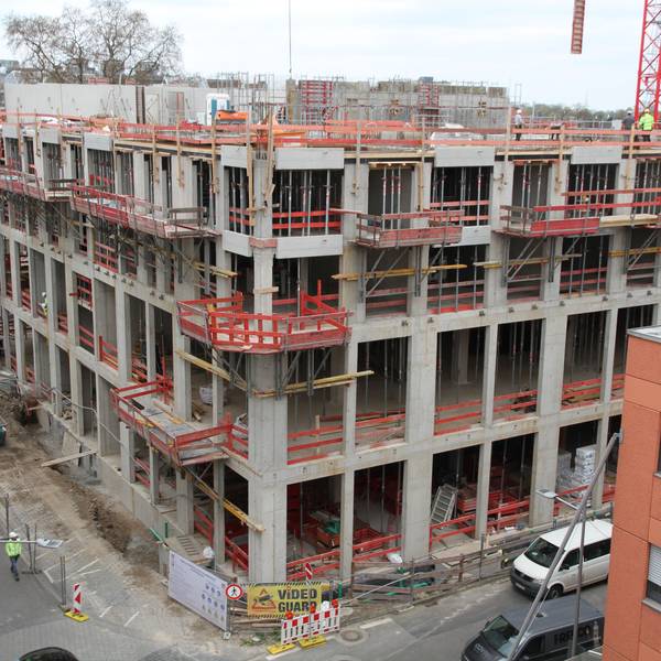 Blick auf die Baustelle des Kaiser-Carré.