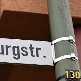 Das Straßenschild der Hindenburgstraße.