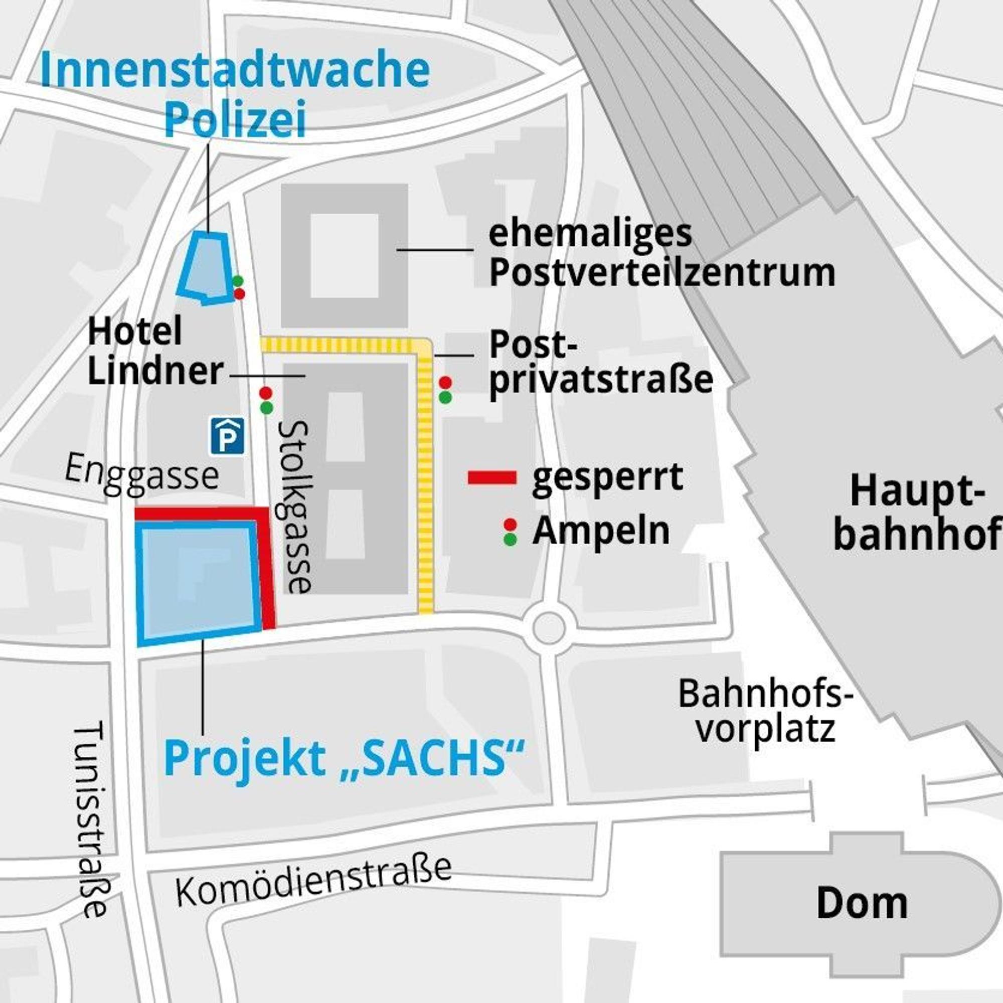 Die Verkehrsführung in der Kölner Innenstadt.