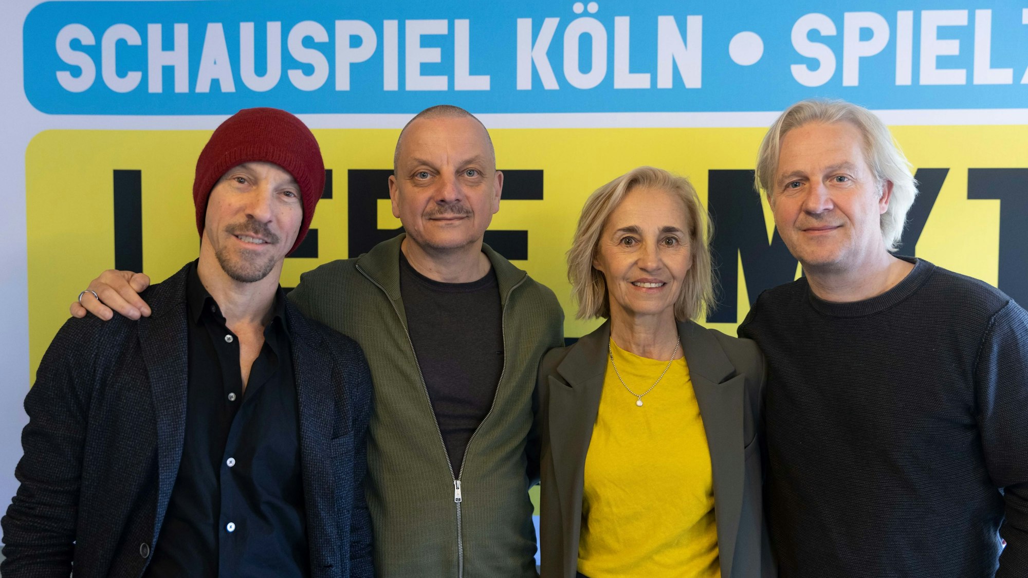 Köln, RSK, PK Schauspiel, mit (v.r.) Stefan Bachmann, Hanna Koller, Thomas Jonigk, Richard Siegal
