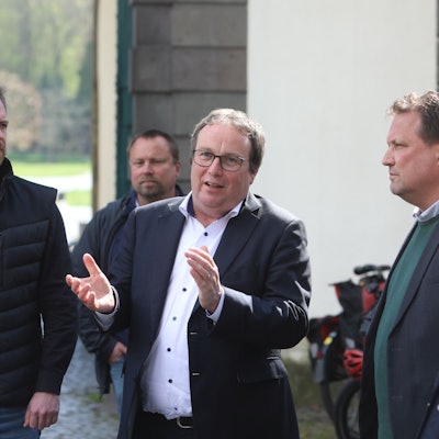 NRW Verkehrsminister Oliver Krischer in Königswinter