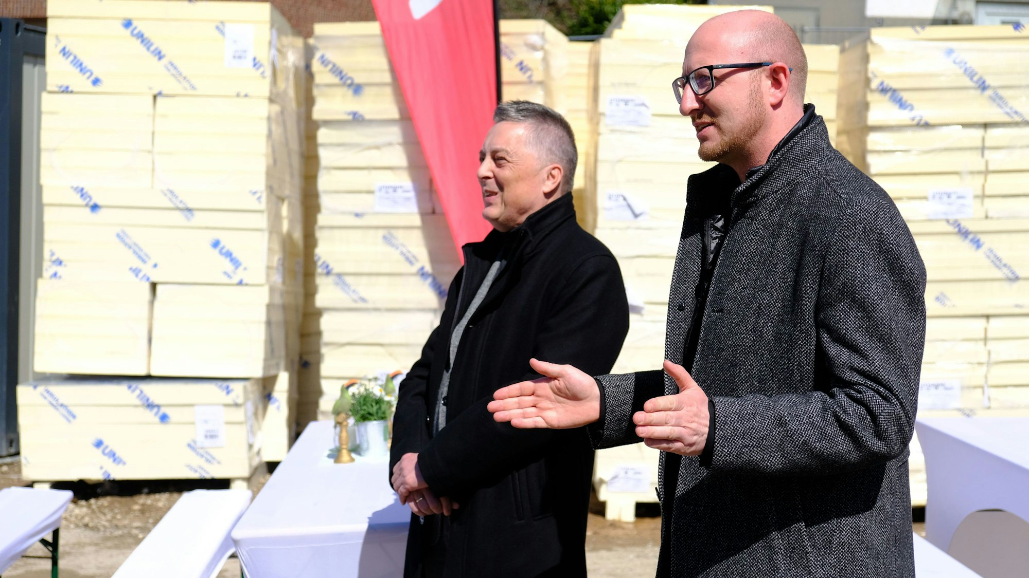 Richtfest beim neuen Rewe-Markt in Gemünd.