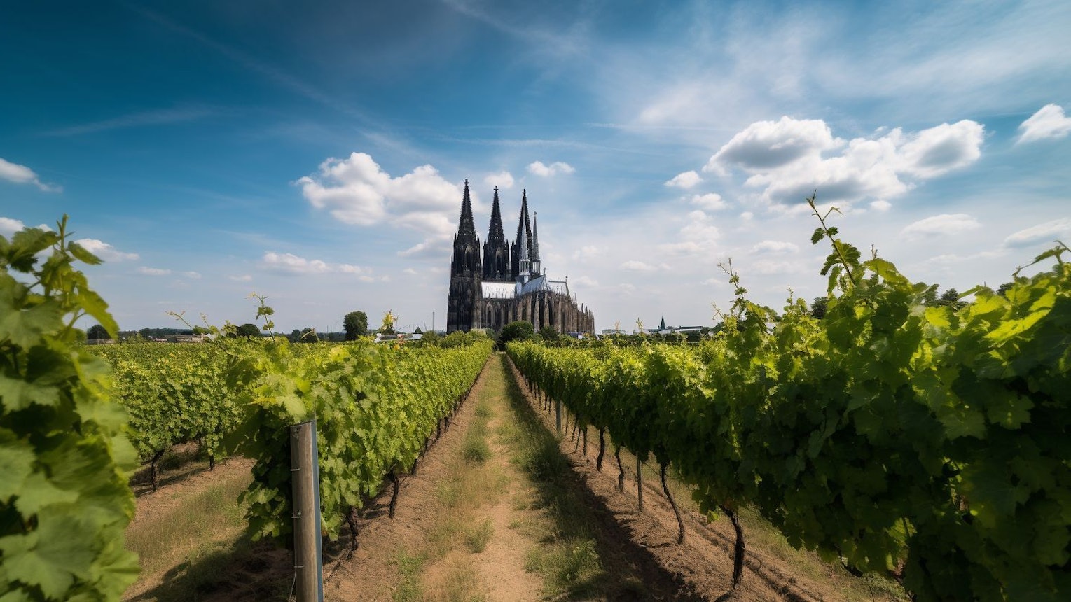So stellt sich die künstliche Intelligenz Midjourney einen Weinberg am Dom vor.