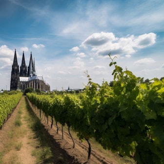 So stellt sich die künstliche Intelligenz Midjourney einen Weinberg am Dom vor.