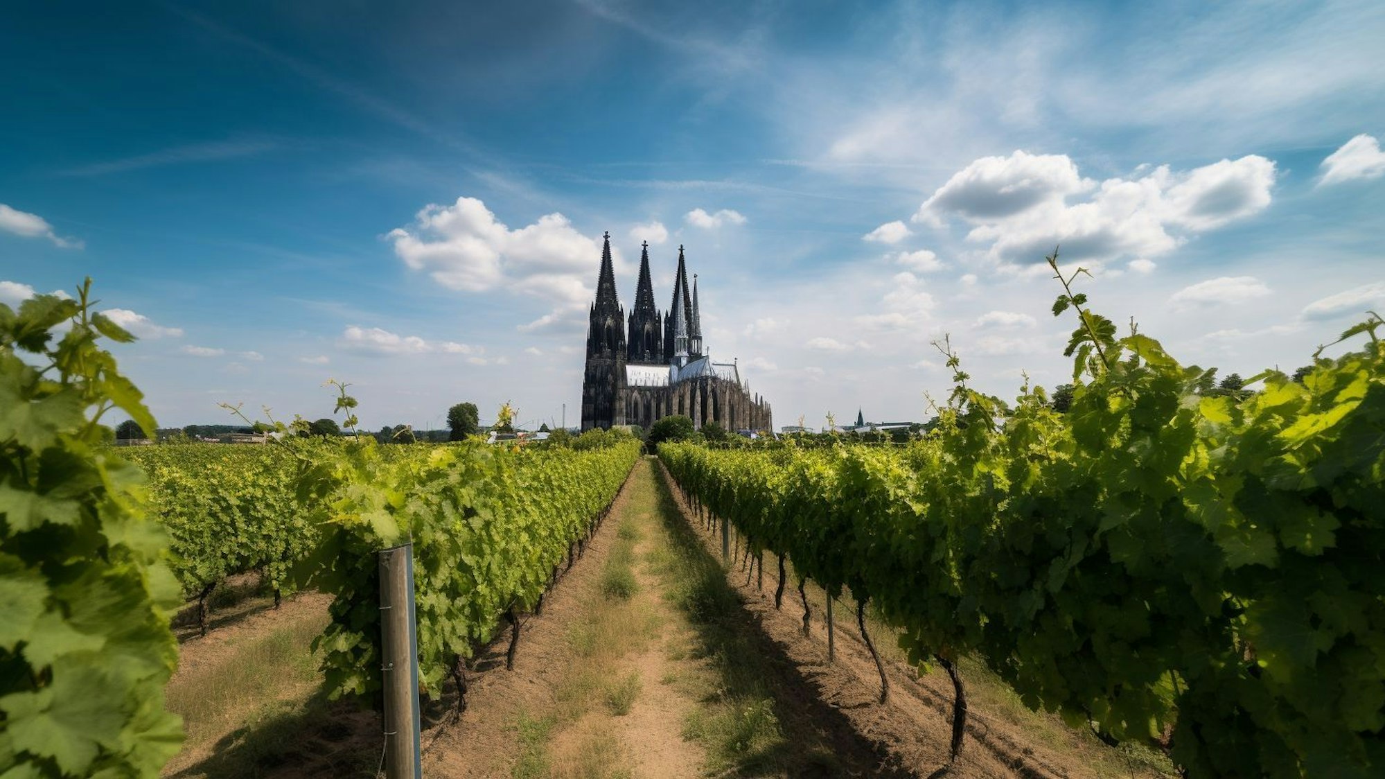 So stellt sich die künstliche Intelligenz Midjourney einen Weinberg am Dom vor.
