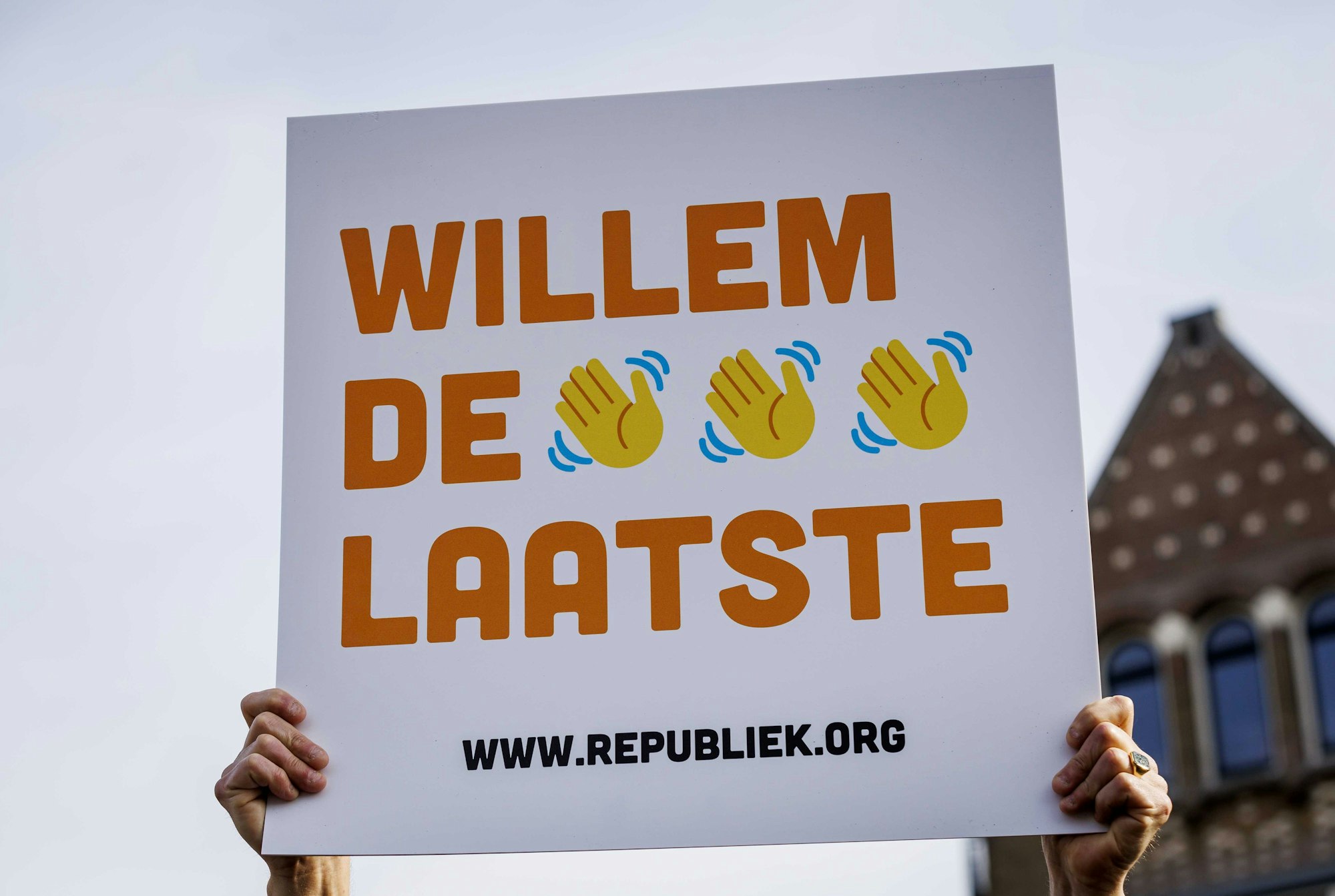 Rotterdam: Demonstranten der Republikanischen Gesellschaft vor der Feier des Königstages.