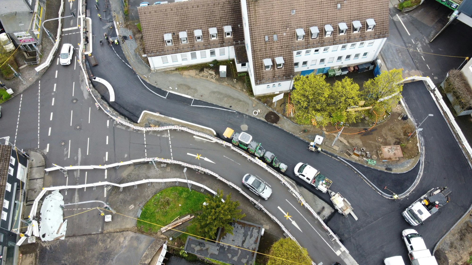 Die Baustelle an der Polizei in Wipperfürth.