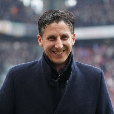 Fussball, 1.BL Saison 2022/20203, 1.FC Köln-Borussia Mönchengladbach 02.04.2023, Rheinenergie Stadion Köln Christian keller, 1.FC Köln, Aktion, Einzelbild,