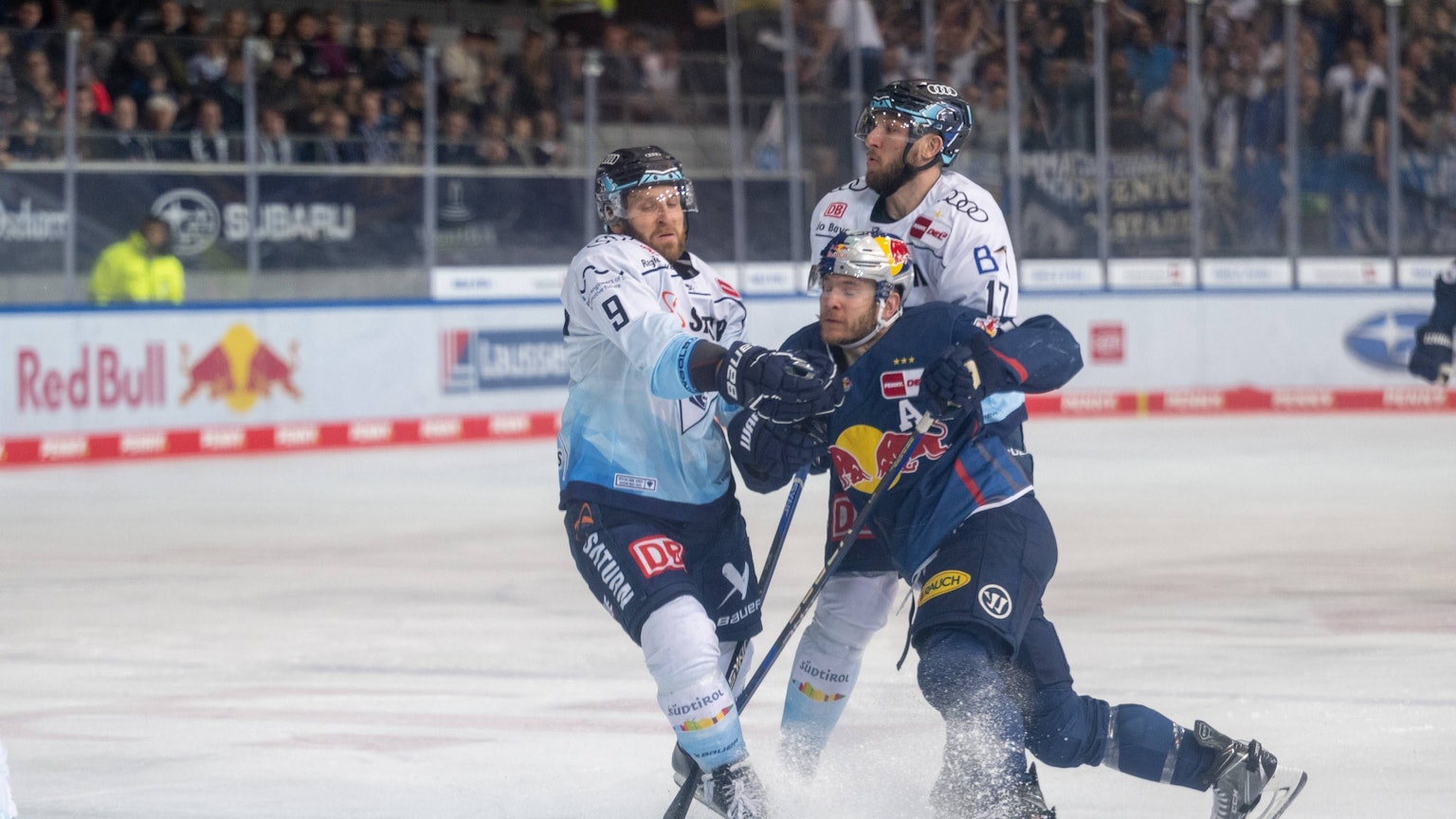 Frederik Storm 9 ERC Ingolstadt , EHC Red Bull Muenchen vs ERC Ingolstadt, ice hockey, DEL playoffs, final, 14 04 2023 Muenchen Bayern Germany Copyright: xkolbert-press/UlrichxGamelx