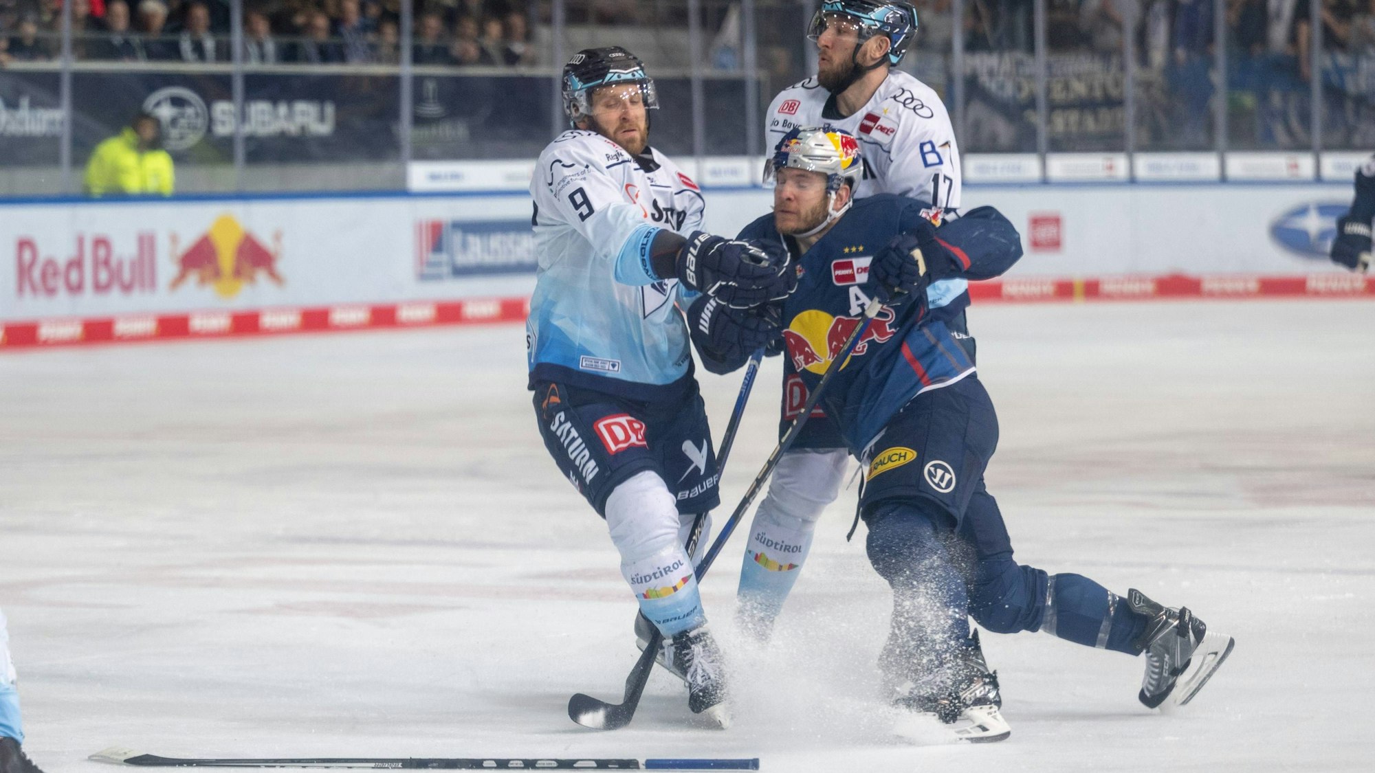 Frederik Storm 9 ERC Ingolstadt , EHC Red Bull Muenchen vs ERC Ingolstadt, ice hockey, DEL playoffs, final, 14 04 2023 Muenchen Bayern Germany Copyright: xkolbert-press/UlrichxGamelx