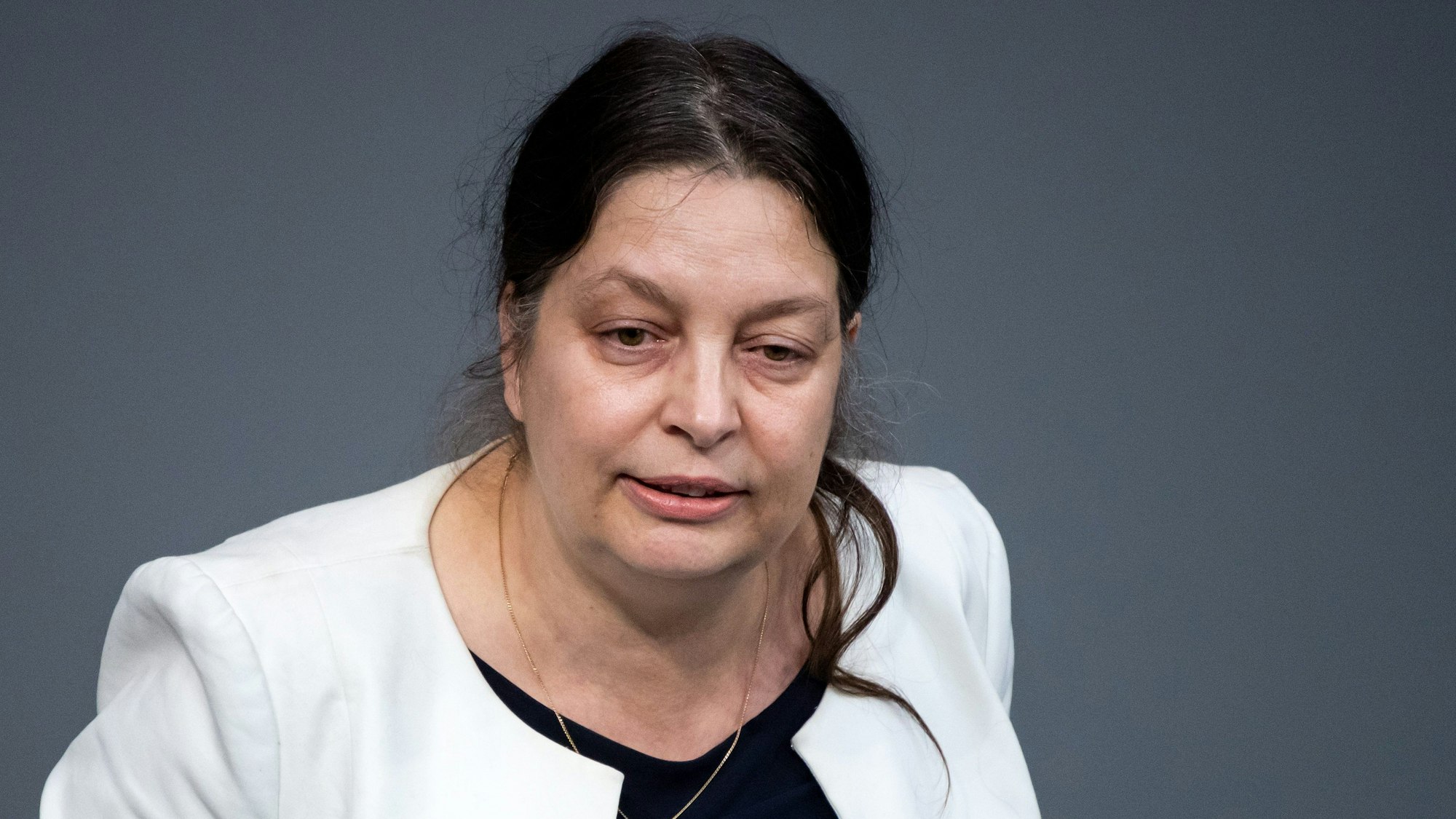 Birgit Malsack-Winkemann, damals Bundestagsabgeordnete der AfD, spricht bei der Haushalts-Beratung des Etats vom Bundesministerium für Gesundheit im Deutschen Bundestag.