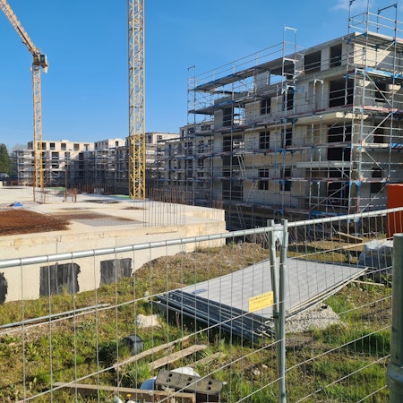 Es ist das Baugebiet Sonnenfeld zu sehen.