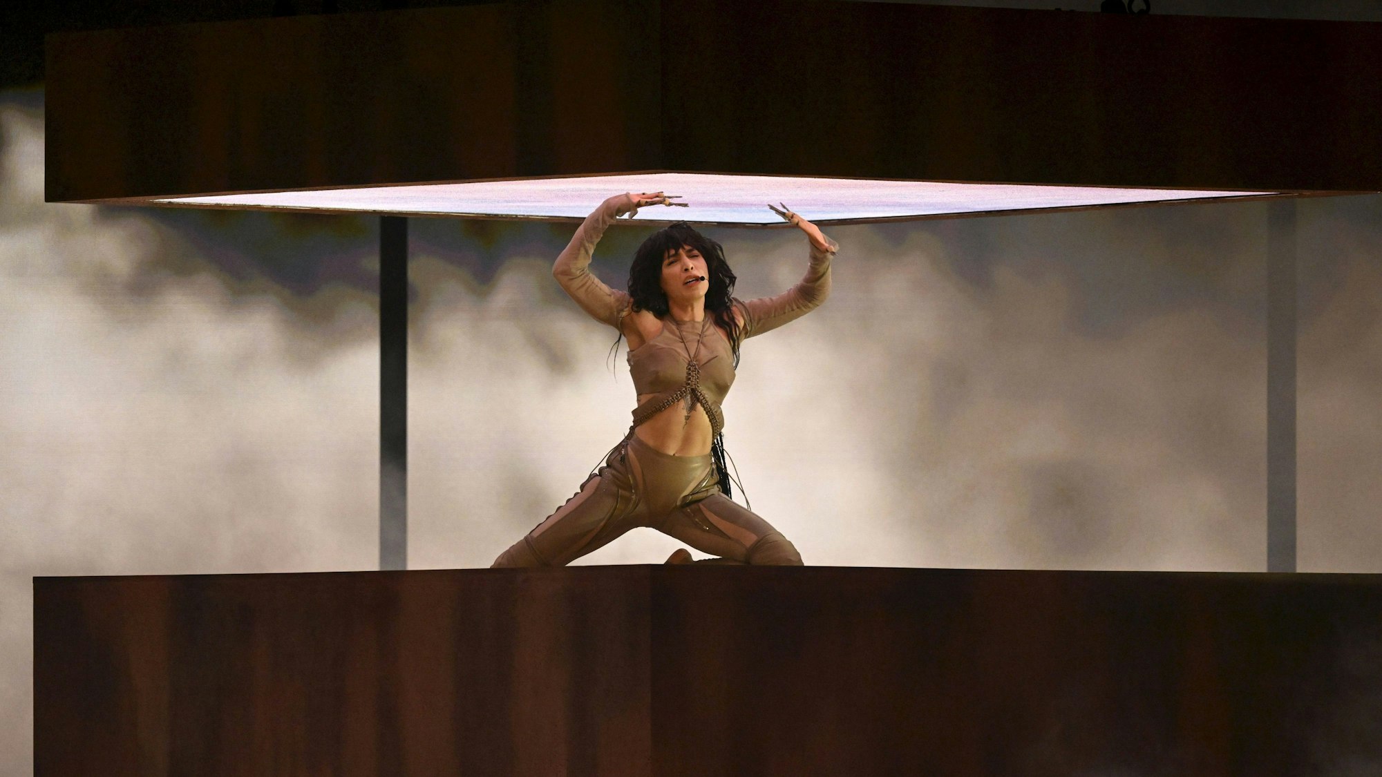 Loreen singt während einer Generalprobe für das erste ESC Halbfinale.