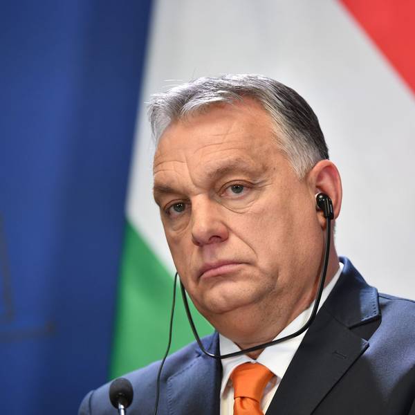 Ungarns Ministerpräsident Viktor Orban bei einer Pressekonferenz. (Archivbild)
