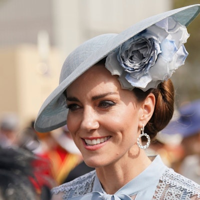 Kate, Princess of Wales, attends a Garden Party at Buckingham Palace, London, in celebration of the coronation, Tuesday May 9, 2023. (Jonathan Brady, Pool via AP)