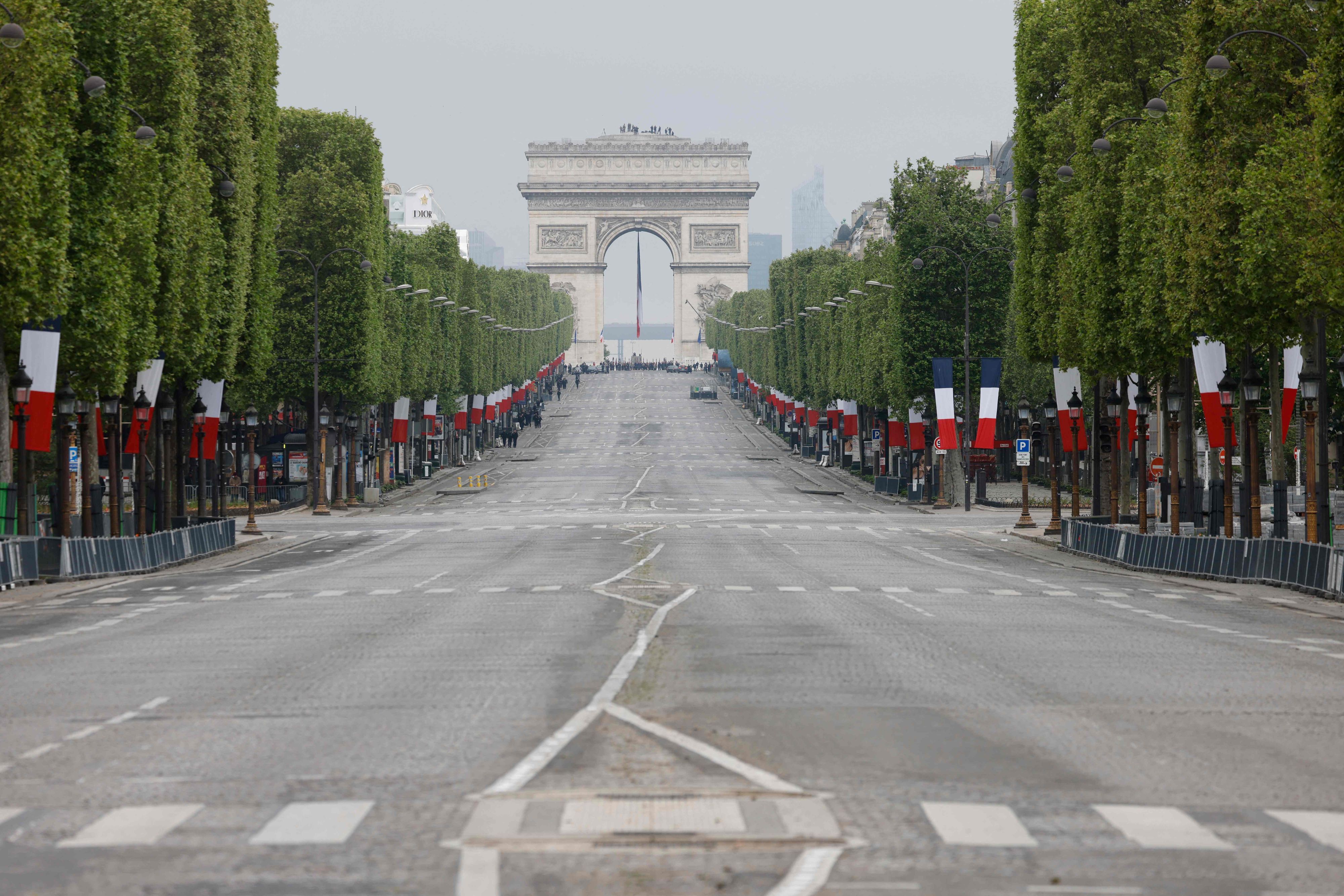 Die Champs-Élysées in Paris.