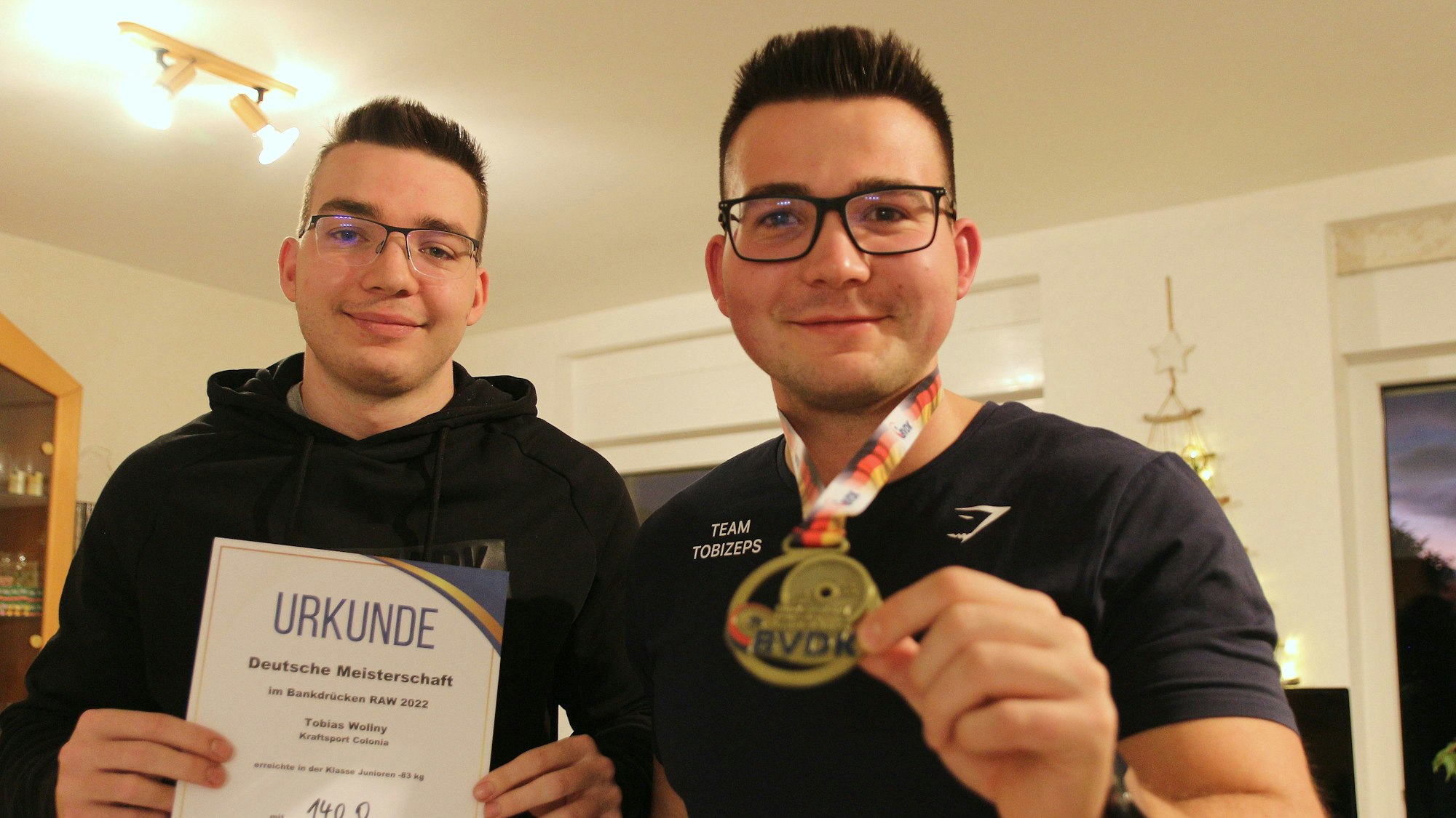 Tobias Wollny mit seinem Coach und Bruder Christian.