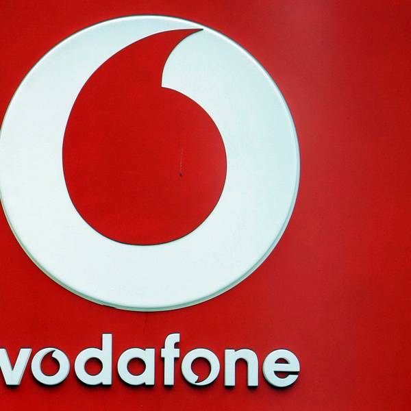 Das Logo des Mobilfunkunternehmen Vodafone.