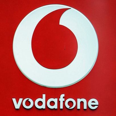 Das Logo des Mobilfunkunternehmen Vodafone.