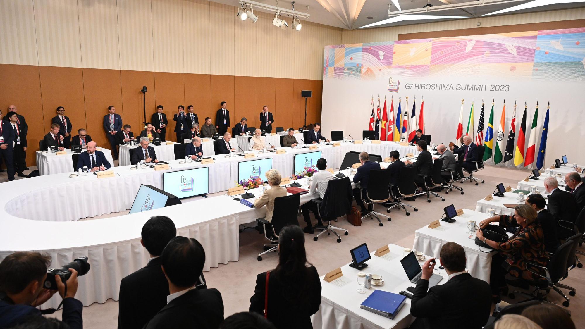 Runde des G7 Gipfels in Japan.