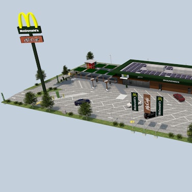 Die Visualisierung zeigt, wie die neue McDonald's-Filiale in Zülpich aussehen soll.