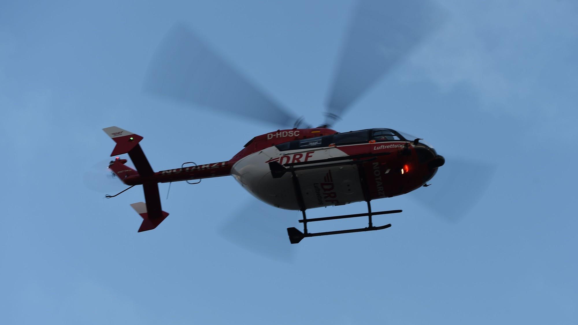 Ein Rettungshubschrauber im Einsatz