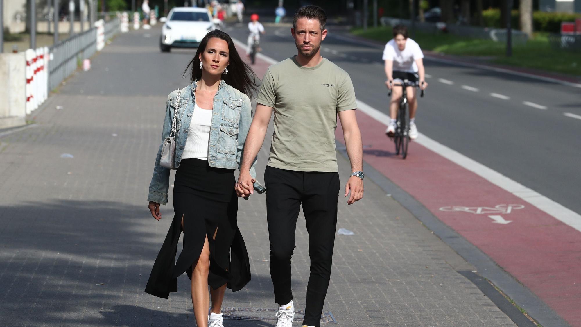 1. FC Köln, Saisonabschlussfeier, Mark Uth mit Ehefrau Franziska Bild: Herbert Bucco