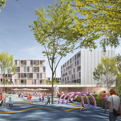 Der Entwurf für das Modellprojekt zeigt den Neubau am Grünen Weg in Köln-Ehrenfeld.