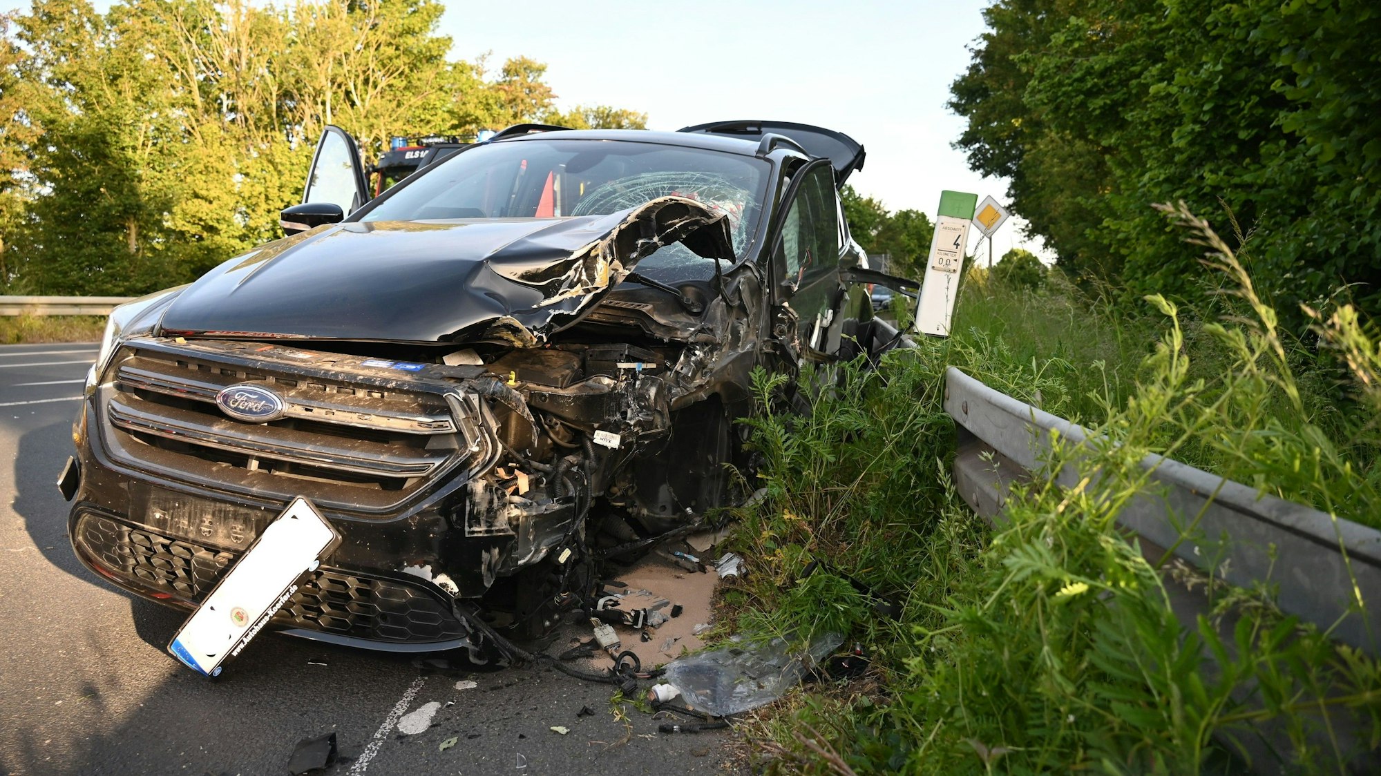 Der beschädigte Pkw.