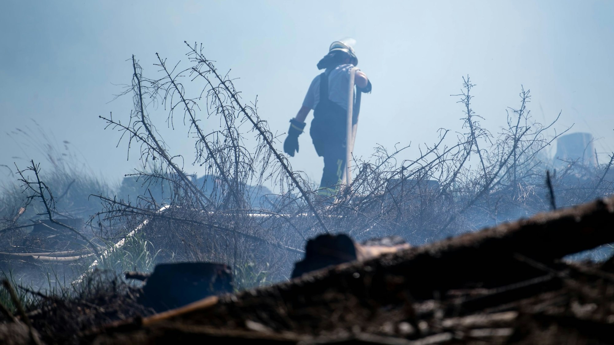 Zwischen Kirchheim und Loch brannte ein Waldstück im Mai 2022. Mehr als 120 Feuerwehrleute waren im Einsatz.