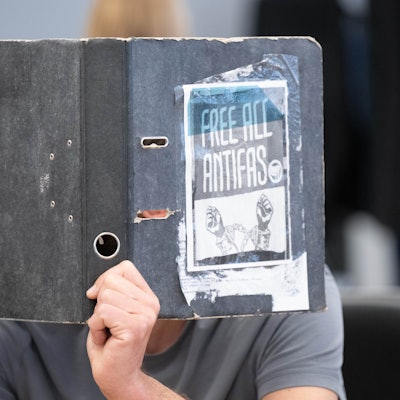 Ein Angeklagter im Oberlandesgericht (OLG) Dresden