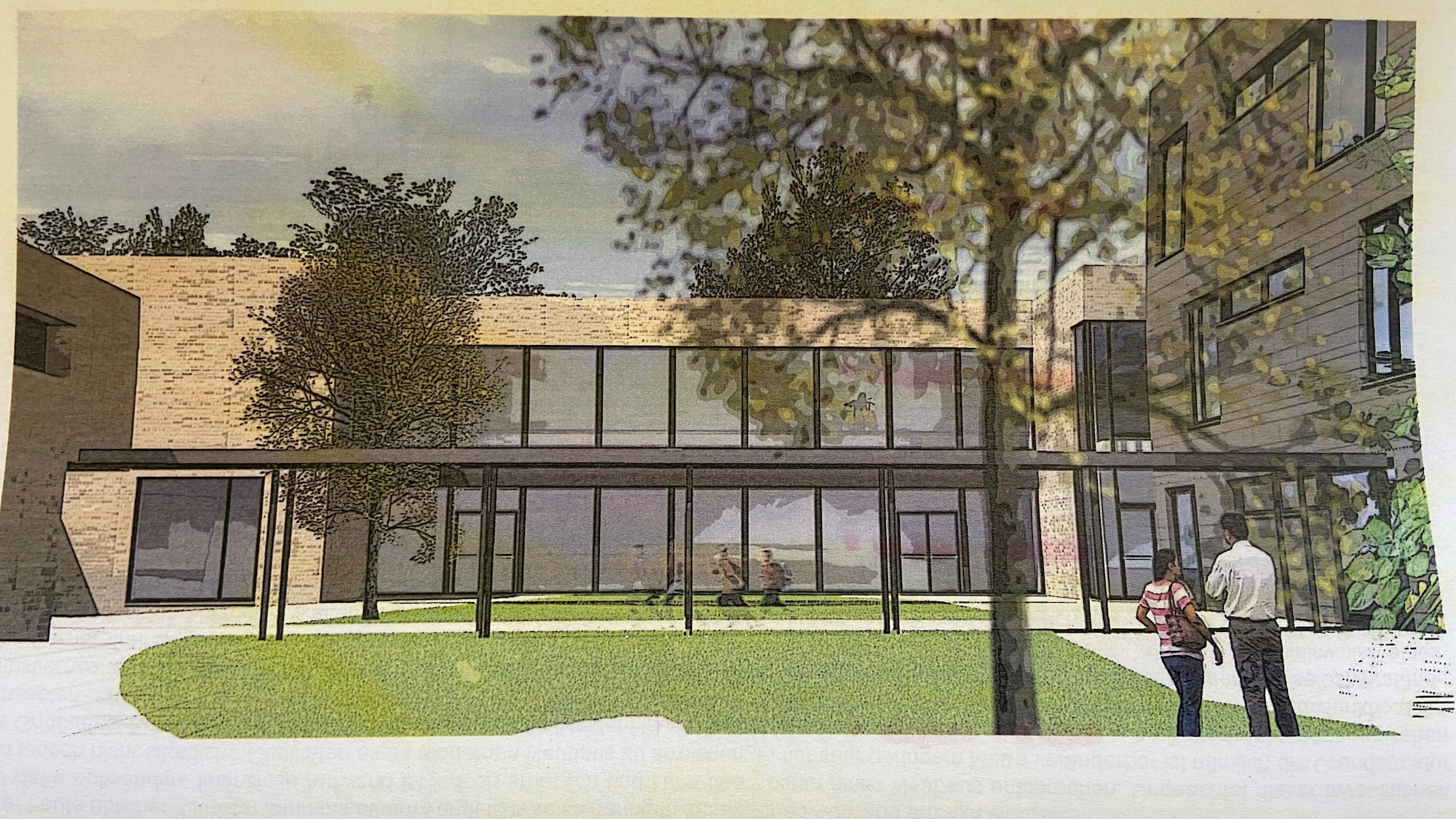 Es ist der Entwurf der Architekten zu sehen.