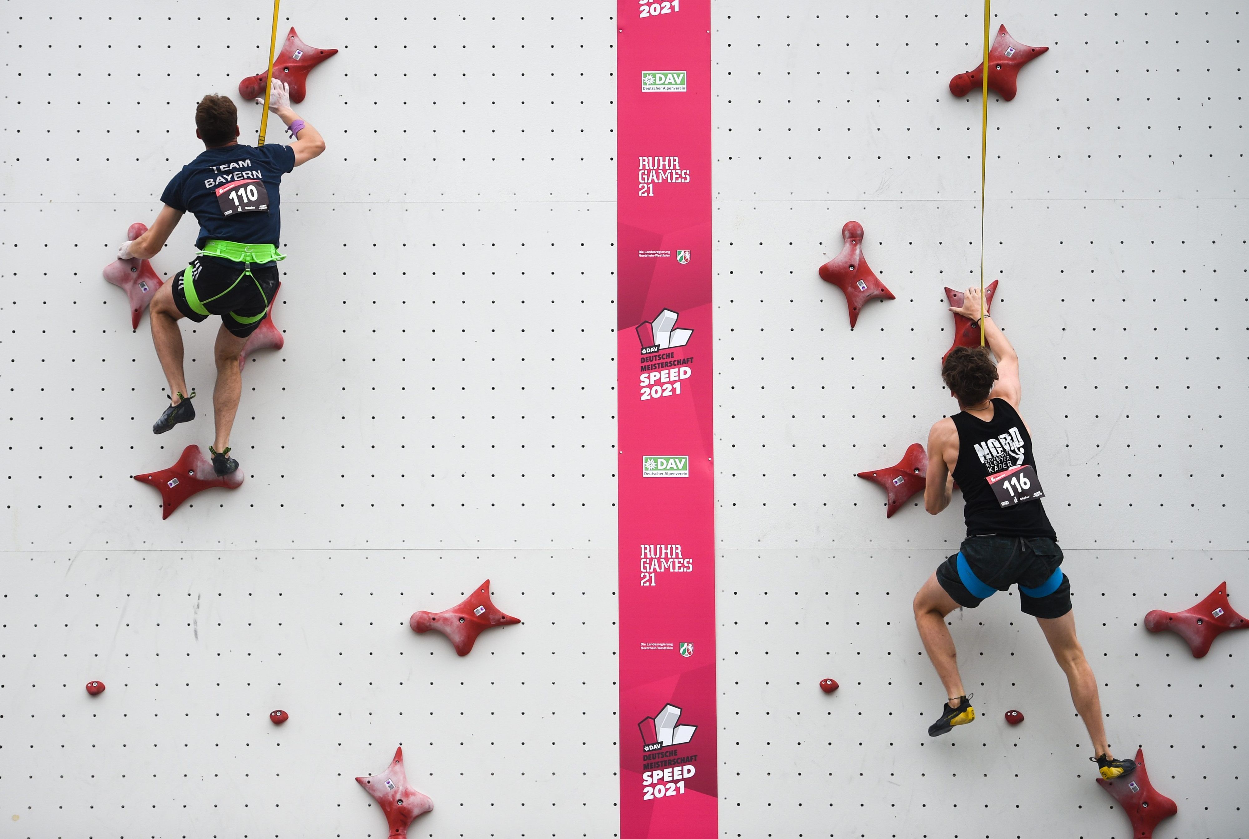 Speed-Klettern, Deutsche Meisterschaft im Rahmen der Ruhr Games.