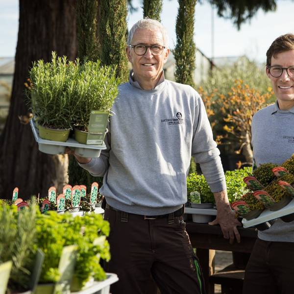 Die Geschäftsführer des Gartenhof Becker: Michael Becker (l.) und Daniel Schiffers.