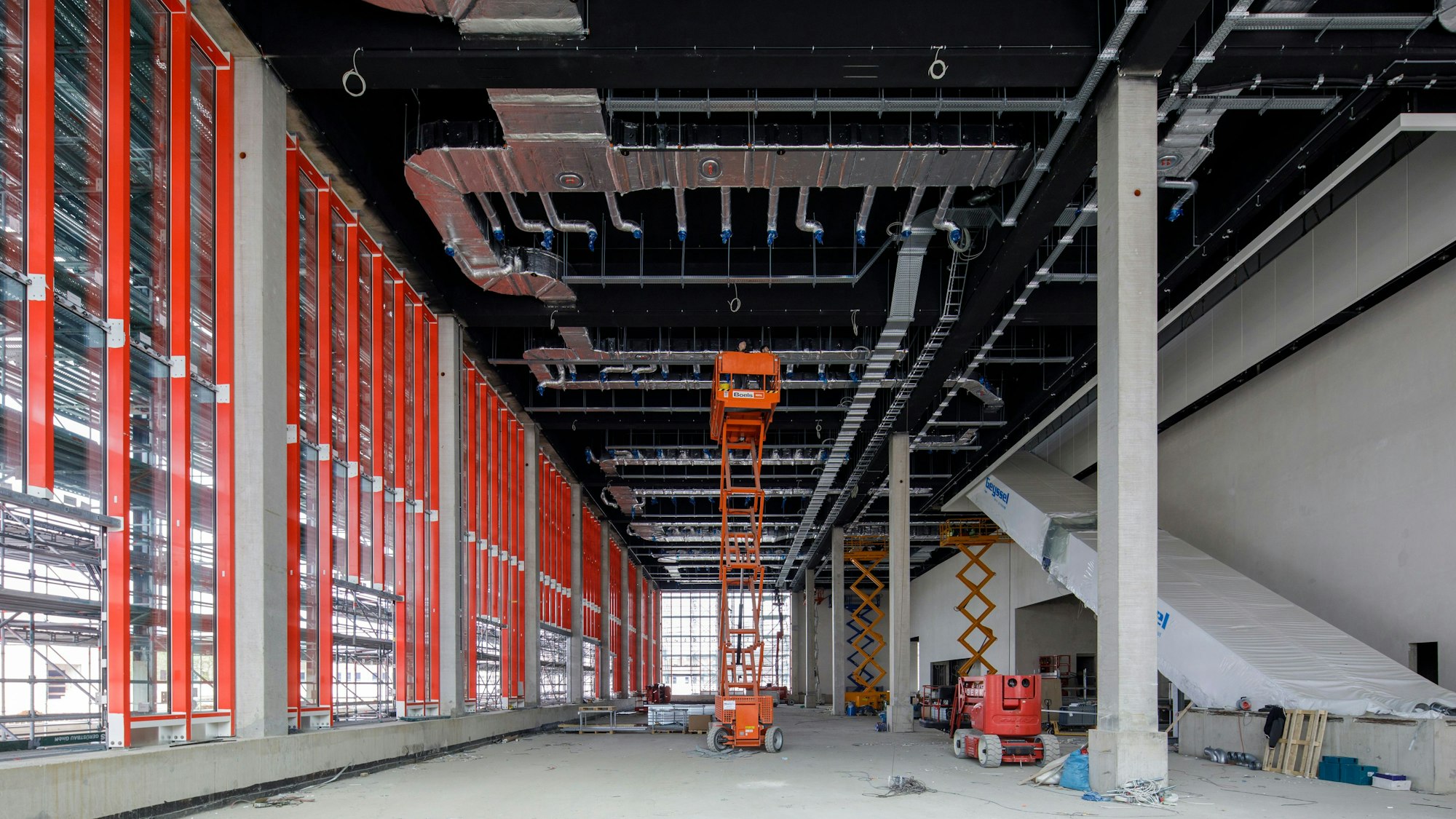 Die Baustelle des künftigen Confex auf dem Gelände der Koelner Messe.