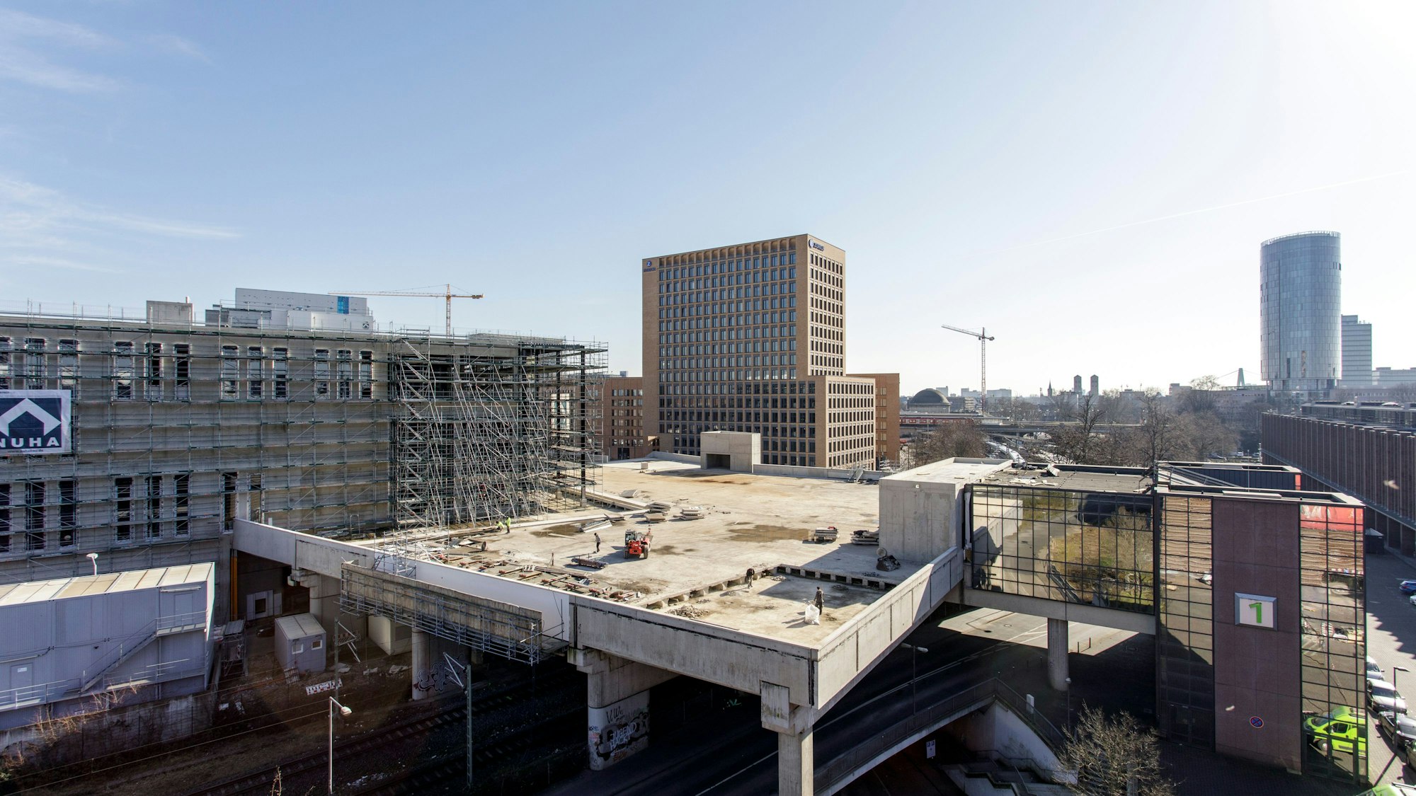 Die Baustelle des künftigen Kongresszentrums Confex auf dem Gelände der Kölner Messe