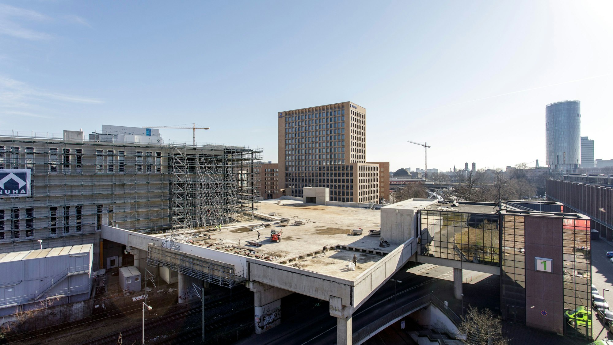 Die Baustelle des künftigen Kongresszentrums Confex auf dem Gelände der Kölner Messe