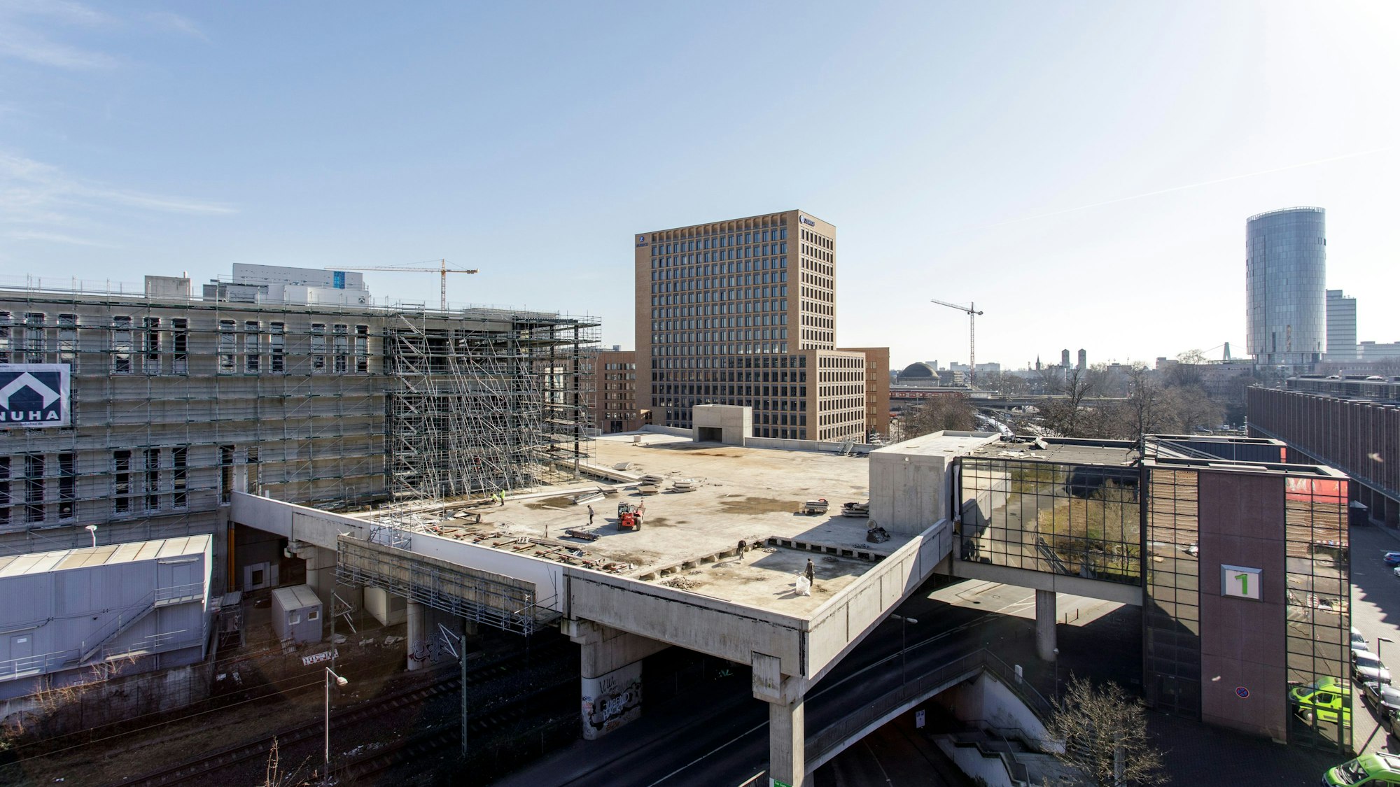 Die Baustelle des künftigen Confex auf dem Gelände der Koelner Messe.