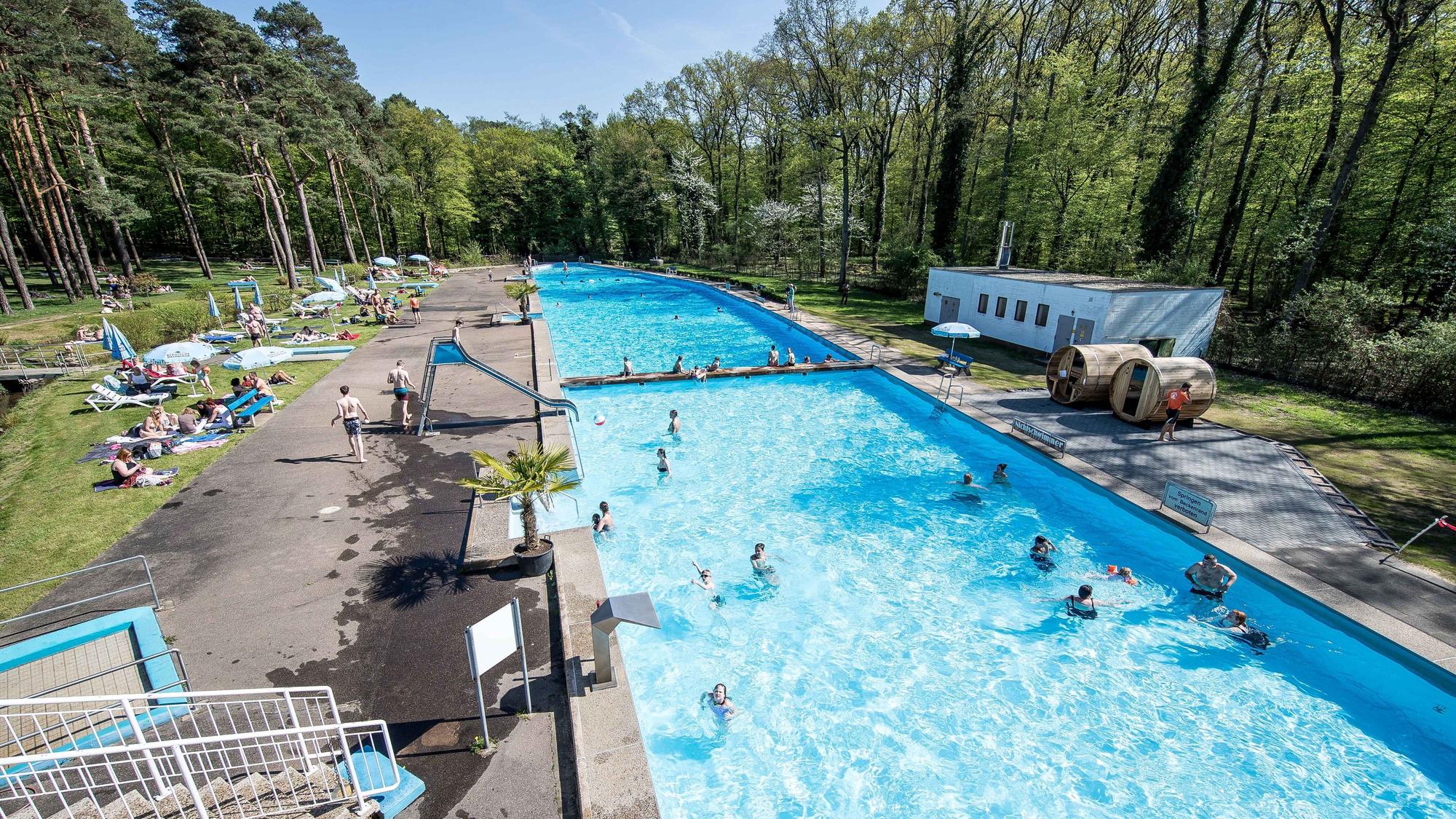 Waldbad Dünnwald, Abkühlung bei warmen Temperaturen